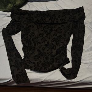 Wild Fable Black Floral Top